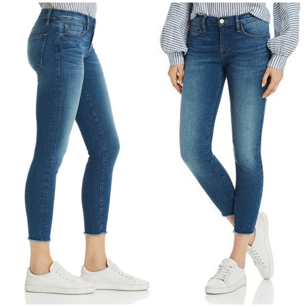 Frame Le Skinny De Jeanne Raw-edge Skinny Jeans 29